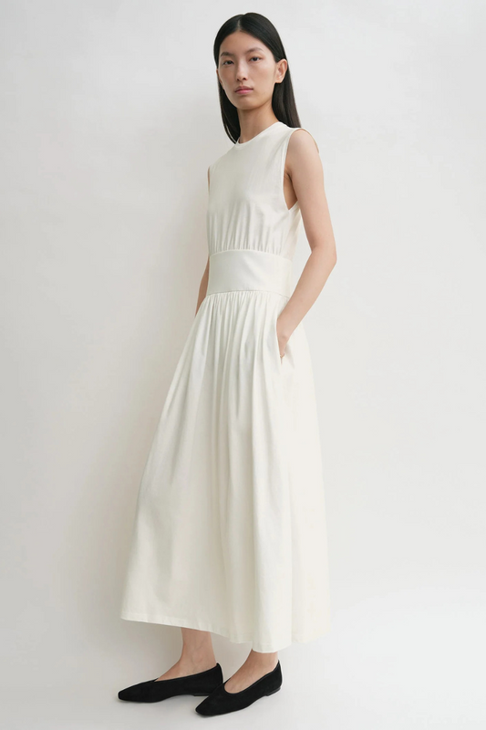 Sleeveless Cotton Tee Dress-TOTEME-Boyds Philadelphia