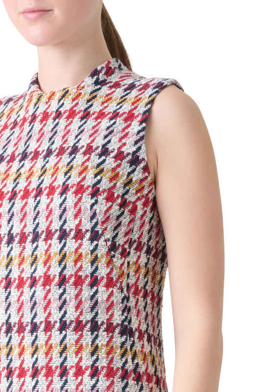 Fringed Tweed Sheath Dress-Akris Punto-Boyds Philadelphia