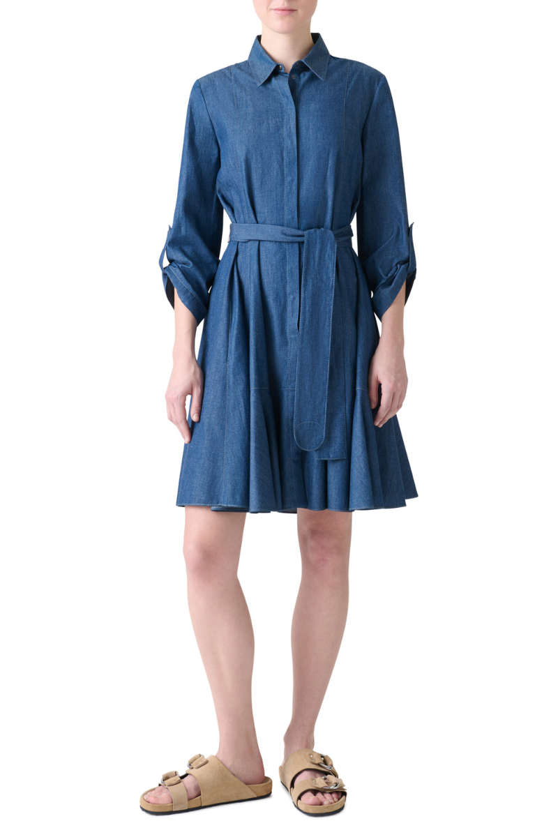 Denim Shirt Dress, Medium Blue Denim / 8 Denim Shirt Dress, Medium Blue Denim / 8