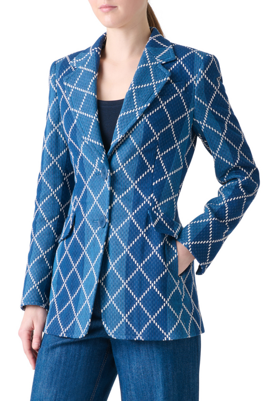 Diamond Jacquard Blazer-Akris Punto-Boyds Philadelphia
