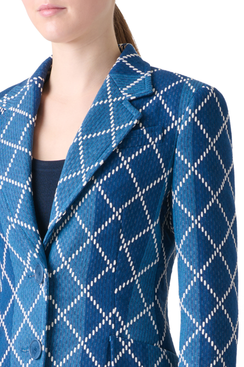 Diamond Jacquard Blazer-Akris Punto-Boyds Philadelphia