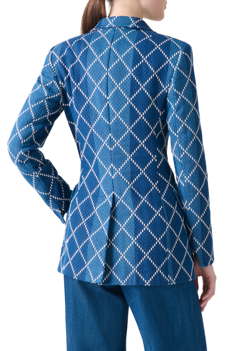Diamond Jacquard Blazer-Akris Punto-Boyds Philadelphia