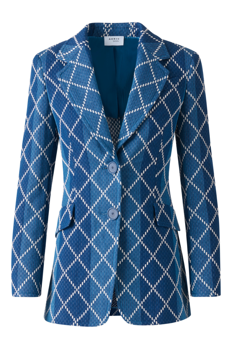 Diamond Jacquard Blazer-Akris Punto-Boyds Philadelphia
