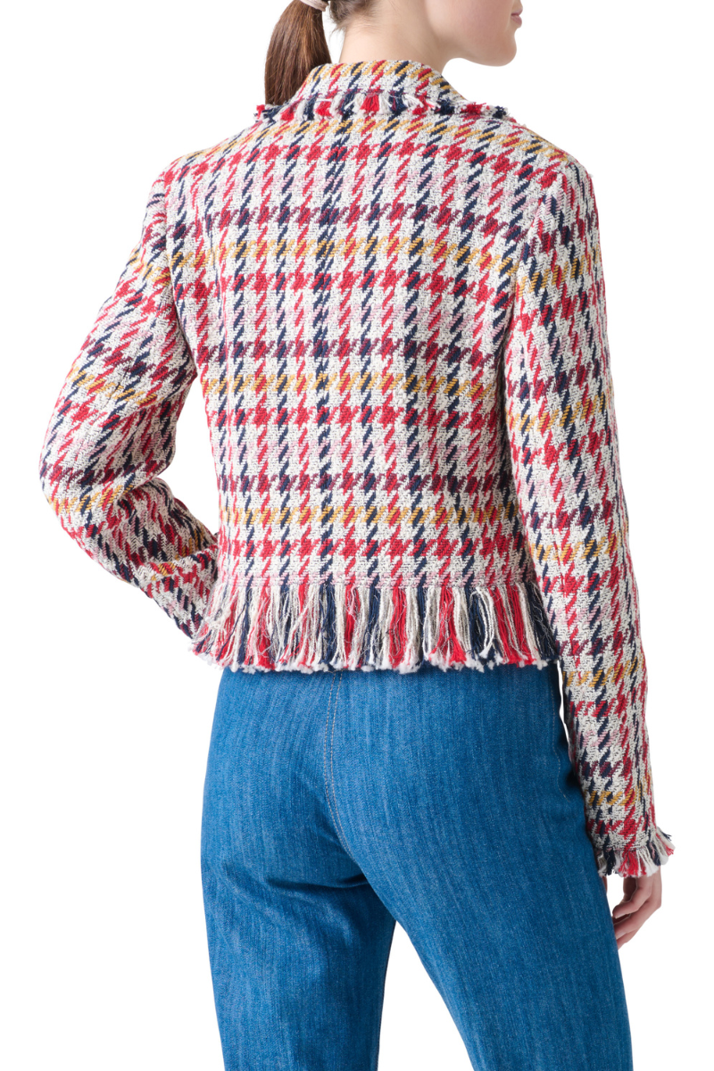 Fringed Tweed Jacket-Akris Punto-Boyds Philadelphia