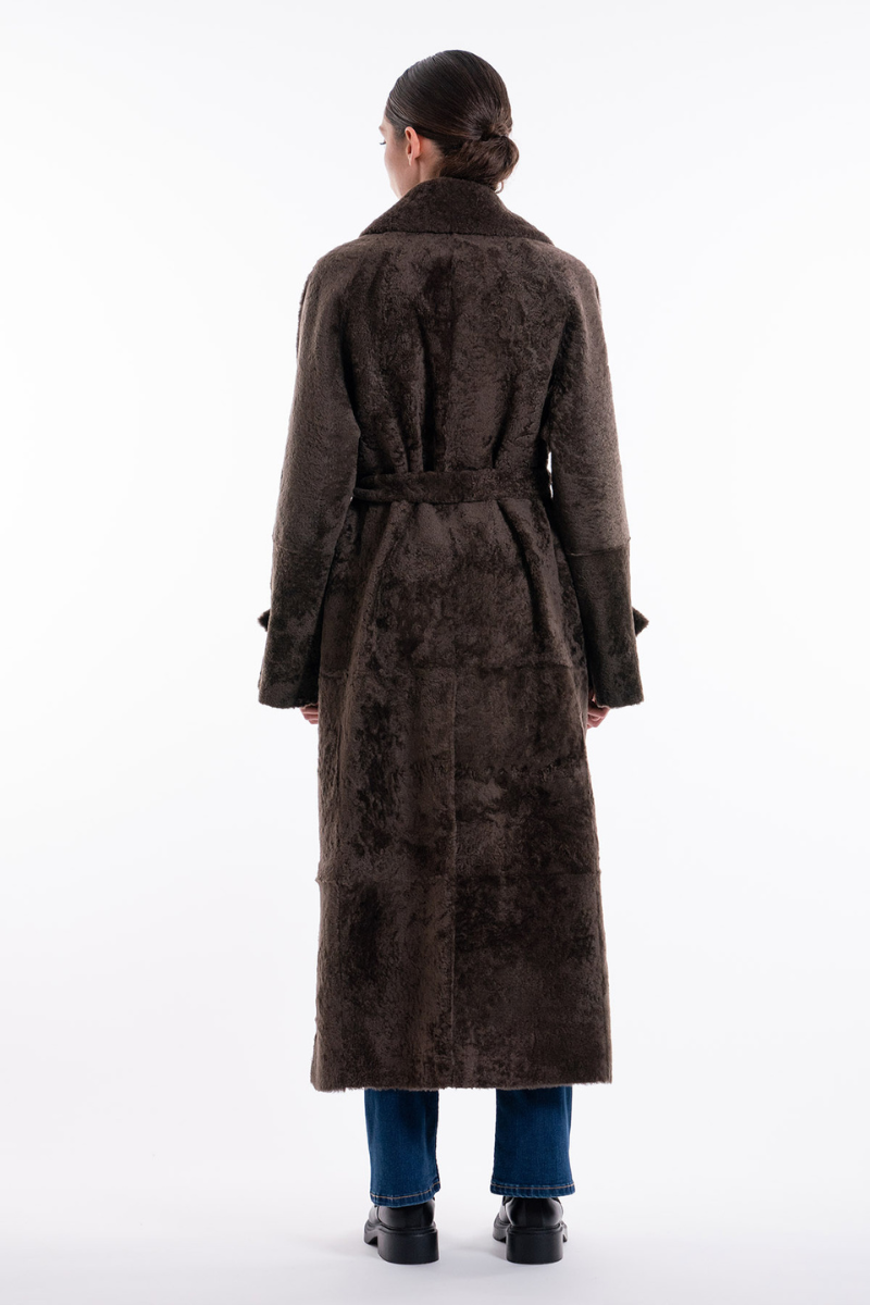 Astrakhan Shearling Trench Coat-BLANCHA-Boyds Philadelphia