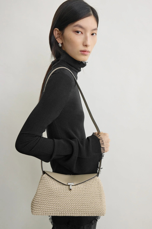 T-Lock Woven Leather Clutch-TOTEME-Boyds Philadelphia