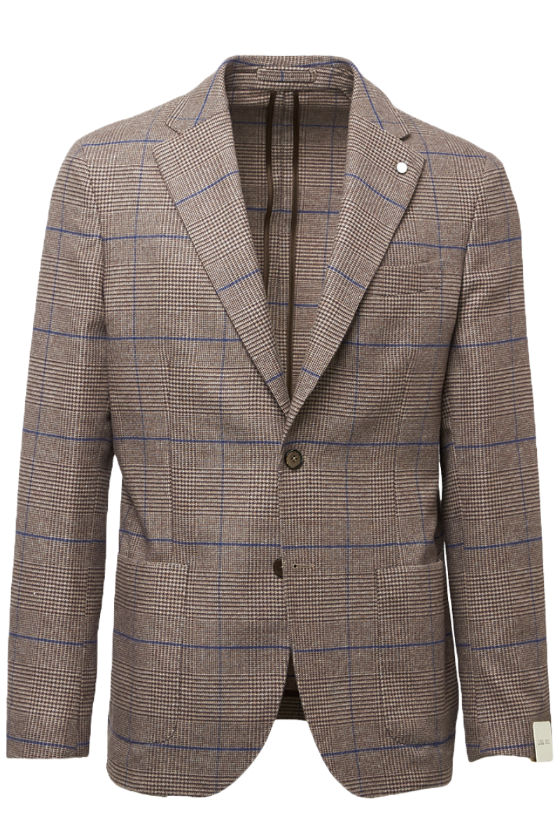 Brown-Blue Plaid Jacket