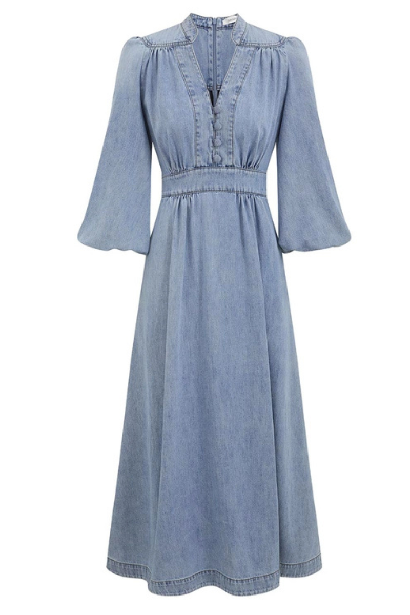 Lucky Denim Midi Dress-ZIMMERMANN-Boyds Philadelphia