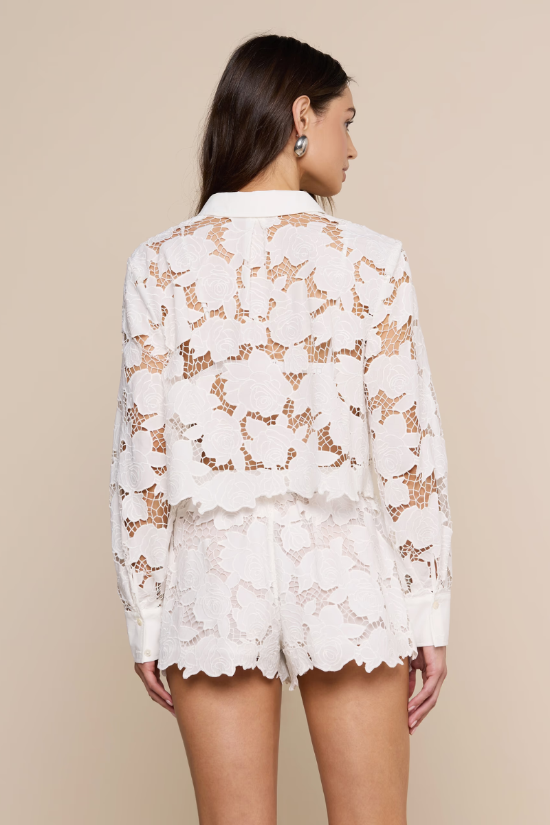 Seychelle Cropped Eyelet Blouse-L'AGENCE-Boyds Philadelphia