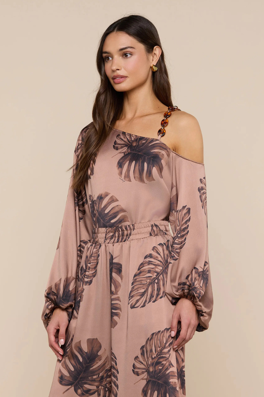 Asami Chain One-Shoulder Blouse-L'AGENCE-Boyds Philadelphia