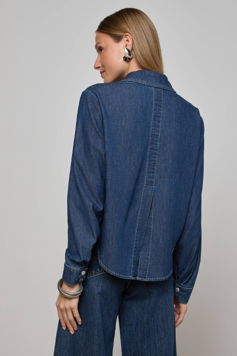 Annette Chambray Shirt-L'AGENCE-Boyds Philadelphia