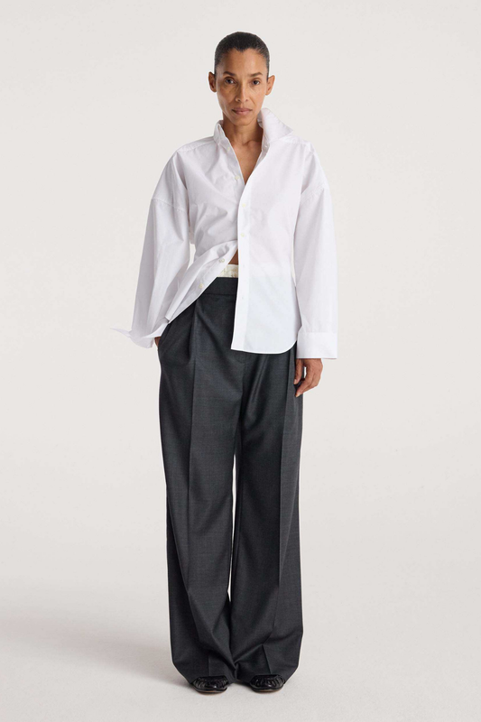 Poplin Uneven Collar Shirt-Róhe-Boyds Philadelphia
