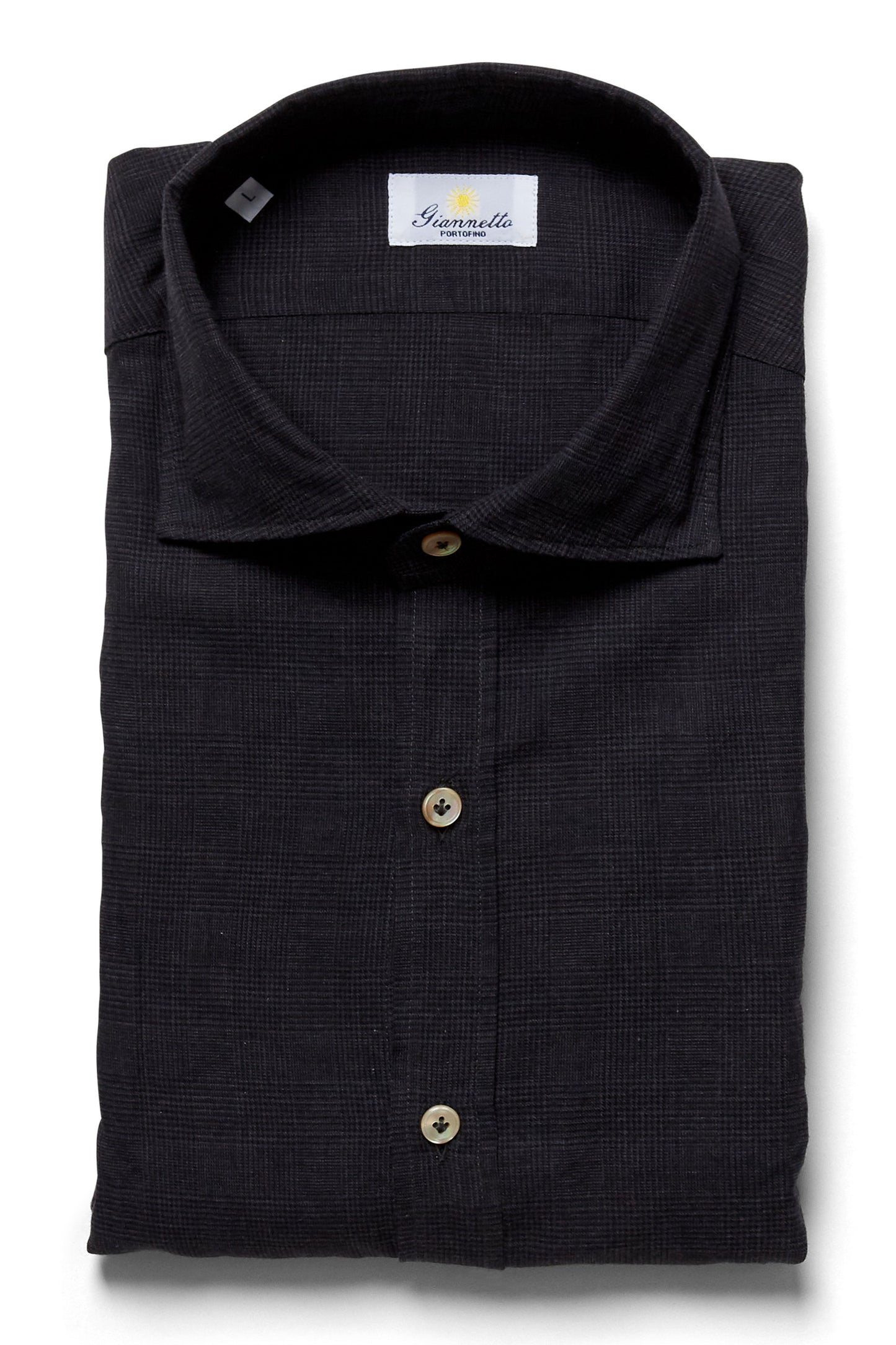 Brushed Cotton Check Shirt-Giannetto Portofino-Boyds Philadelphia