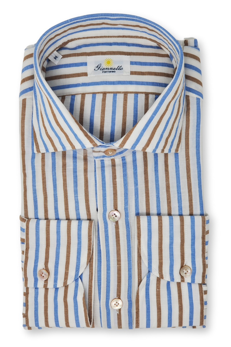 Bold Stripe Shirt, BLUE-BROWN / XXL Bold Stripe Shirt, BLUE-BROWN / XXL
