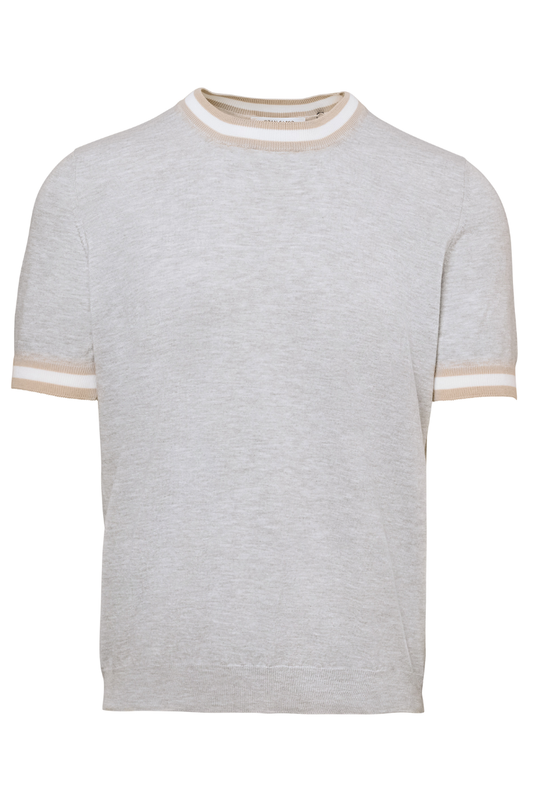 Trimmed Short Sleeve Crew-Gran Sasso-Boyds Philadelphia