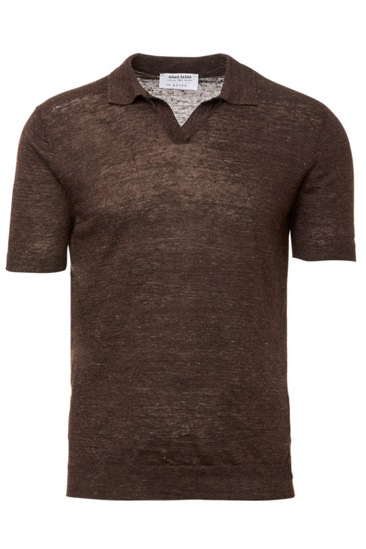 Linen Mélange Polo-Gran Sasso-Boyds Philadelphia