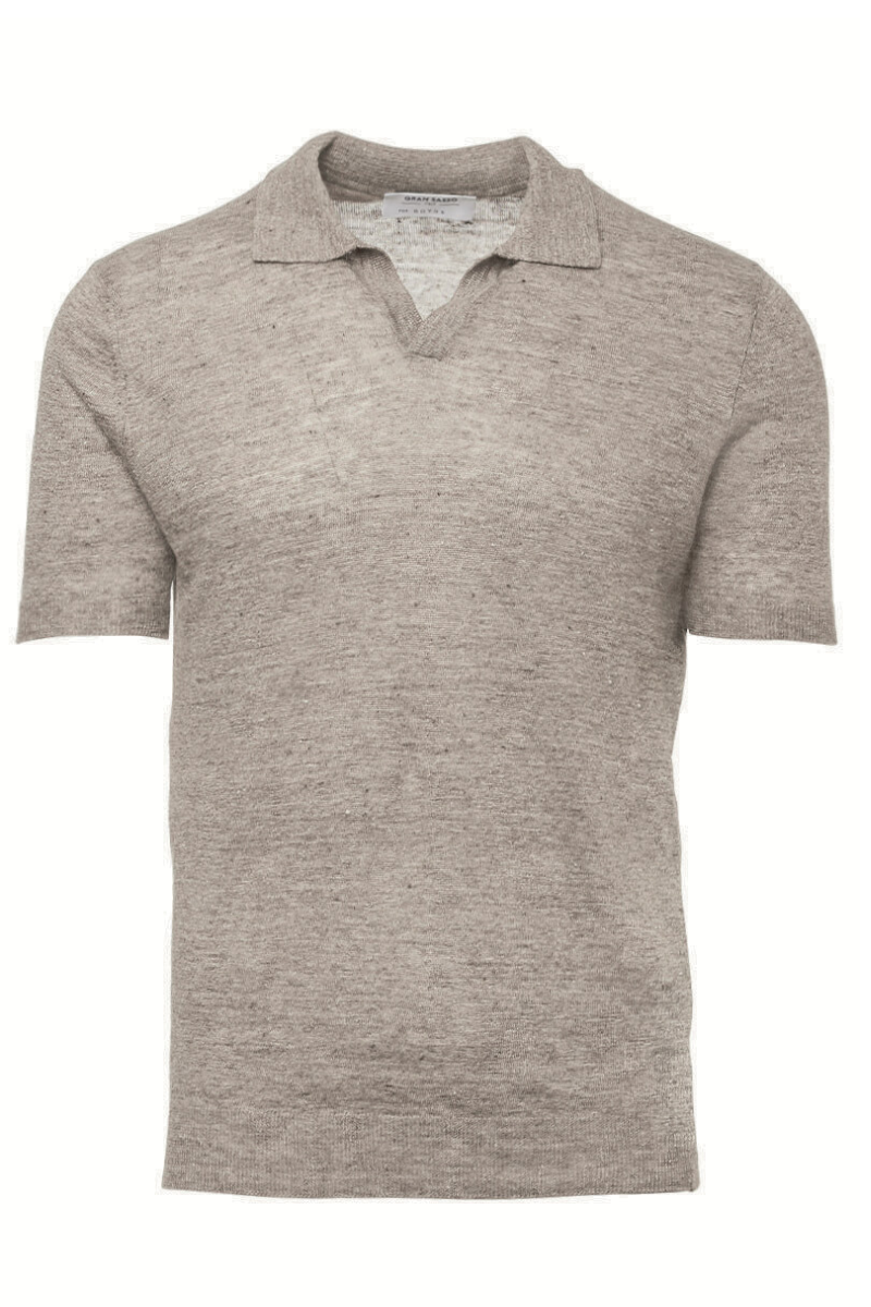 Linen Mélange Polo-Gran Sasso-Boyds Philadelphia