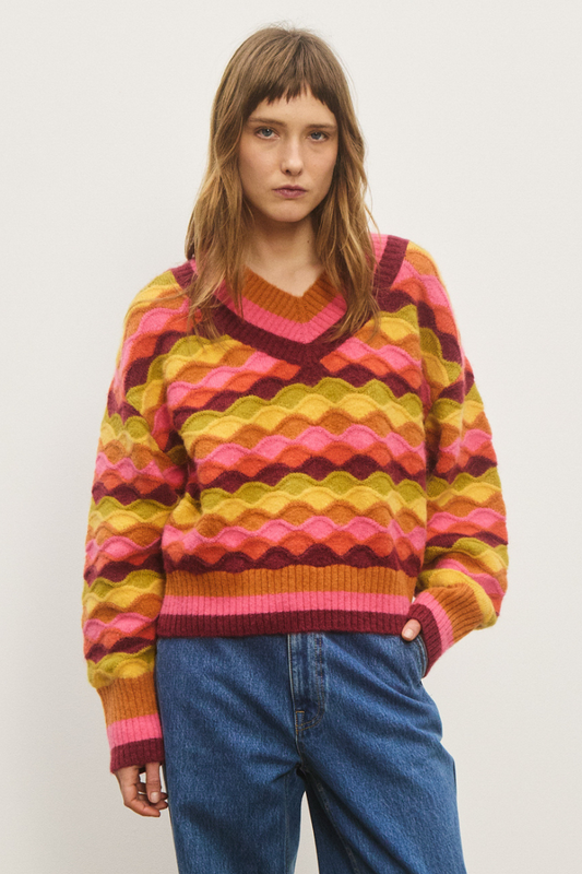 Rocco V-Neck Sweater-ALEMAIS-Boyds Philadelphia