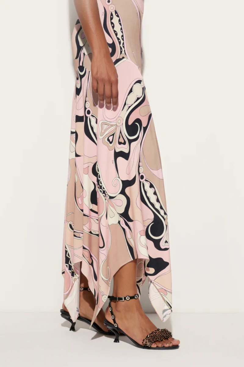 Orchidee Print Long Dress-PUCCI-Boyds Philadelphia