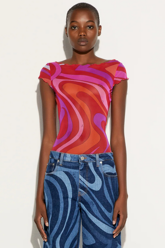 Marmo Print Tulle Top-PUCCI-Boyds Philadelphia