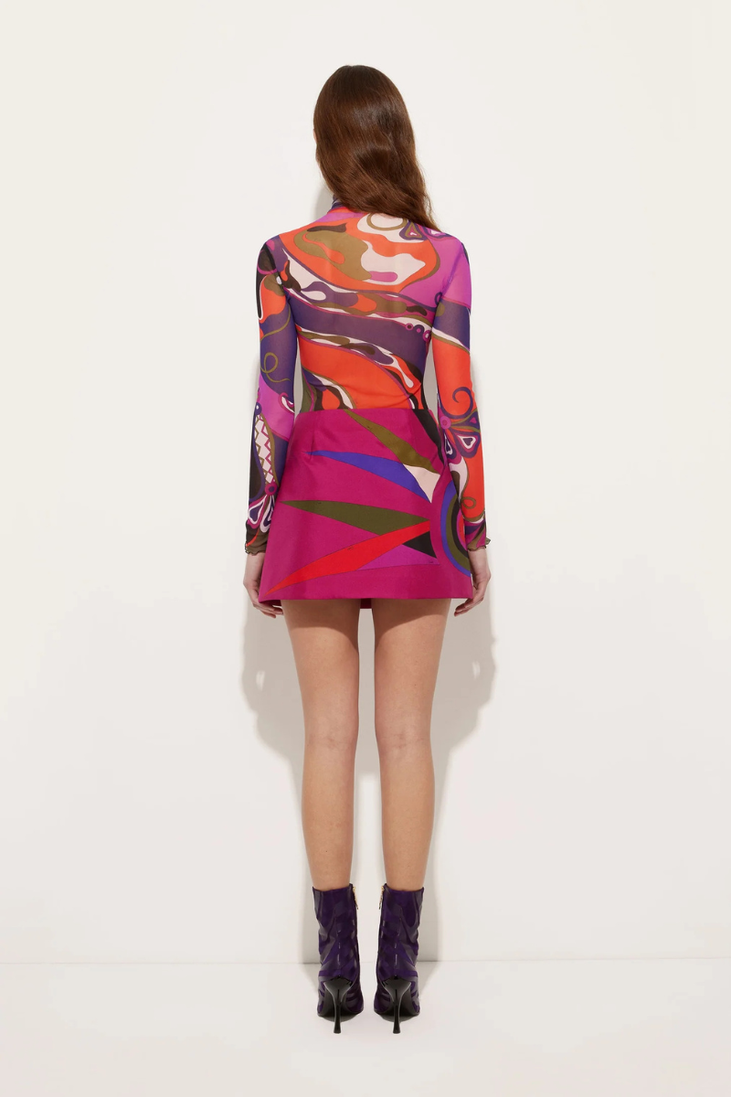 Orchidee Print Tulle Top-PUCCI-Boyds Philadelphia