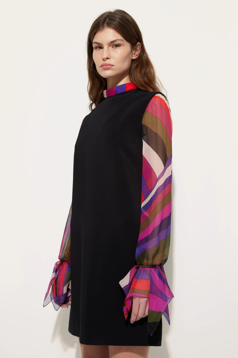 Printed Sleeve Sheath Dress-PUCCI-Boyds Philadelphia