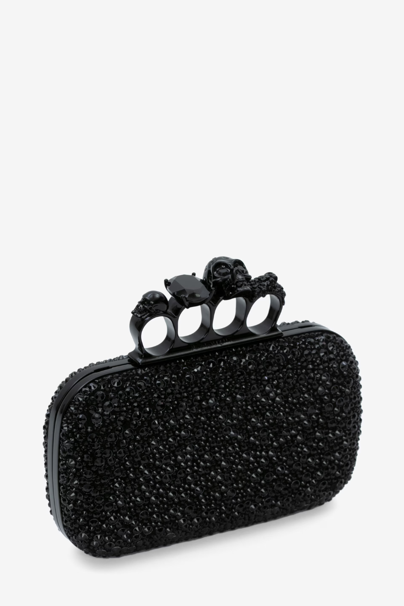 Crystal-Embellished Knuckle Clutch-Alexander McQueen-Boyds Philadelphia