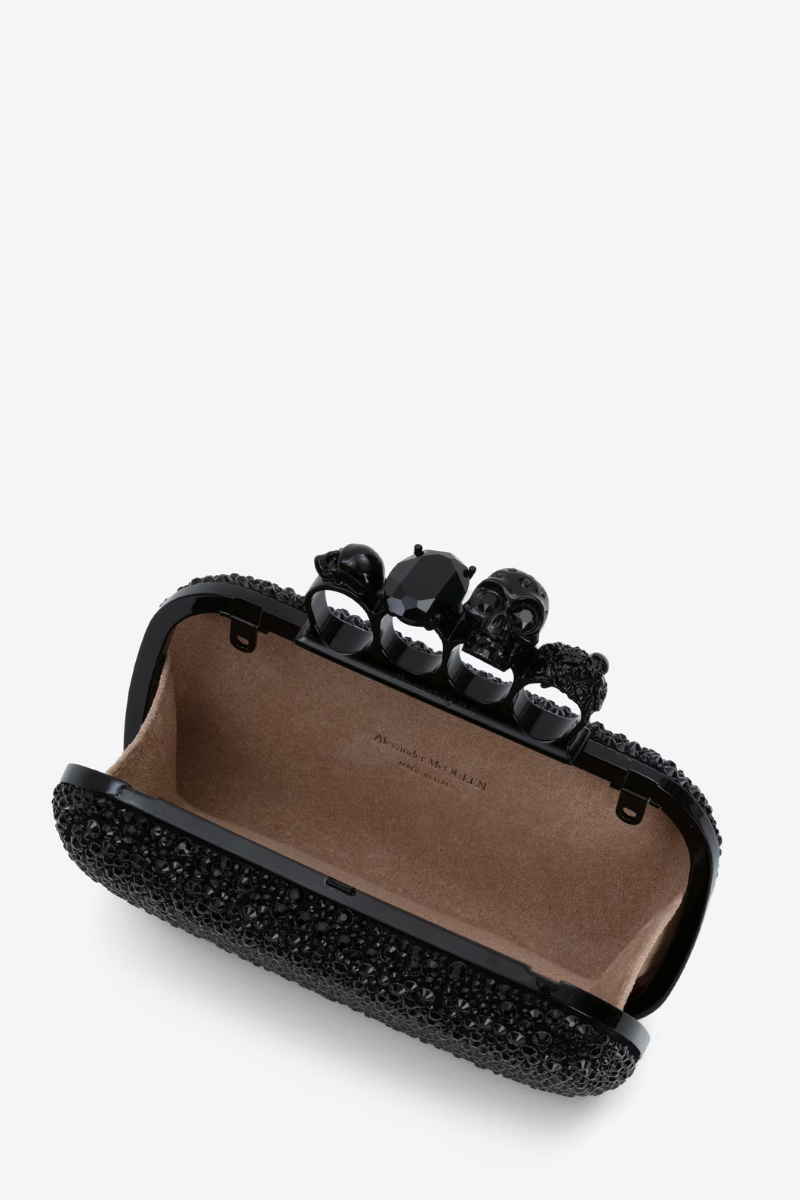 Crystal-Embellished Knuckle Clutch-Alexander McQueen-Boyds Philadelphia