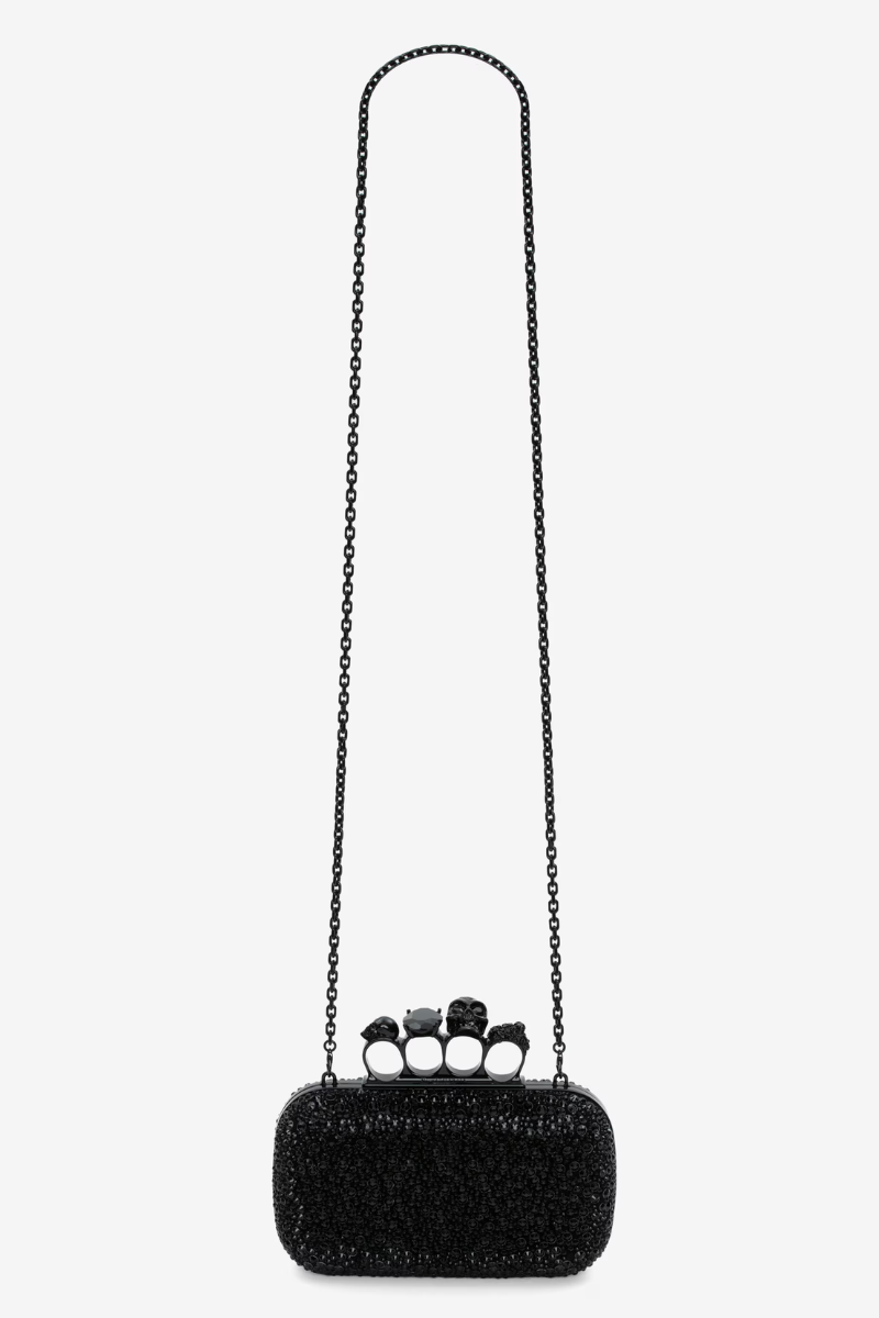 Crystal-Embellished Knuckle Clutch-Alexander McQueen-Boyds Philadelphia