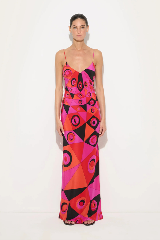 Occhi Print Silk Dress-PUCCI-Boyds Philadelphia