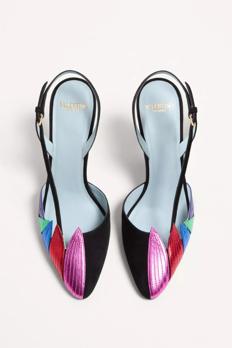 Foliefoliage Slingback Pumps-VALENTINO Garavani-Boyds Philadelphia