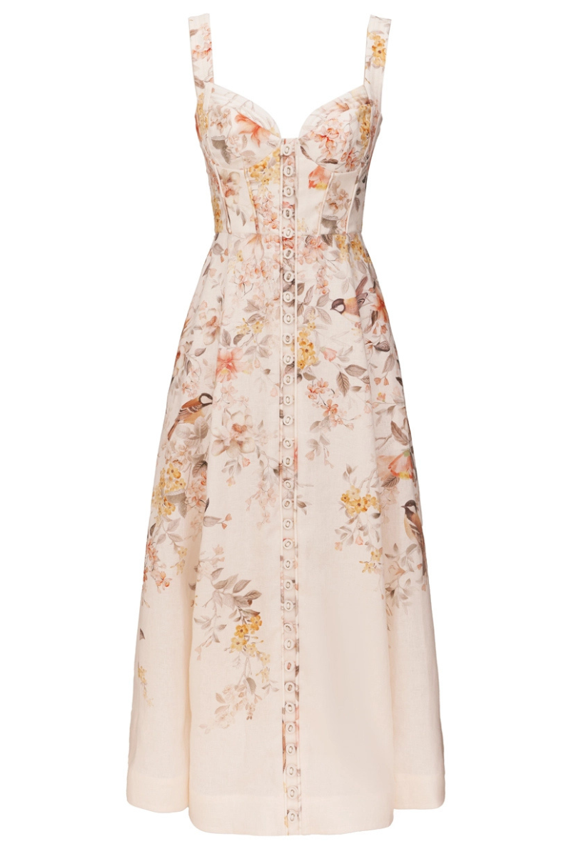 Luna Buttoned Picnic Dress by ZIMMERMANN