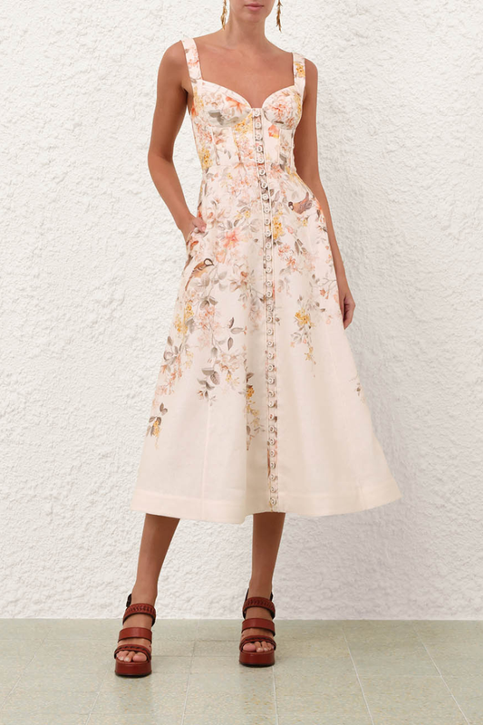 Luna Buttoned Picnic Dress-ZIMMERMANN-Boyds Philadelphia