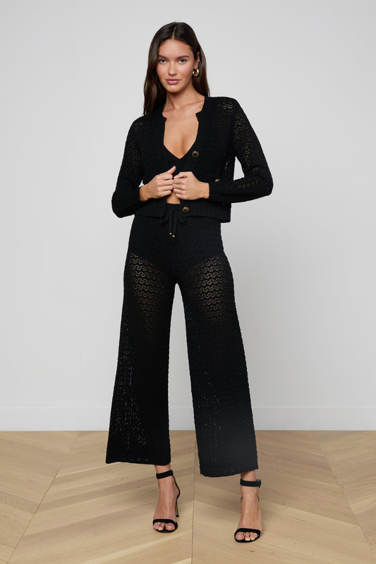 Orla Pointelle Knit Cardigan-L'AGENCE-Boyds Philadelphia