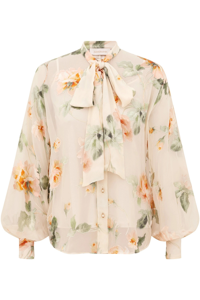 Carousel Burnout Blouse by ZIMMERMANN