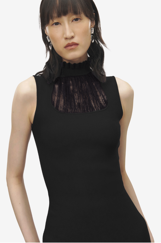 Lace Panel Midi Dress-Alexander McQueen-Boyds Philadelphia