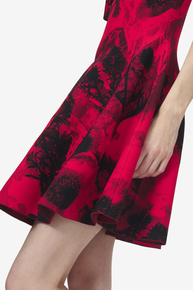 Floral Jacquard Mini Dress-Alexander McQueen-Boyds Philadelphia