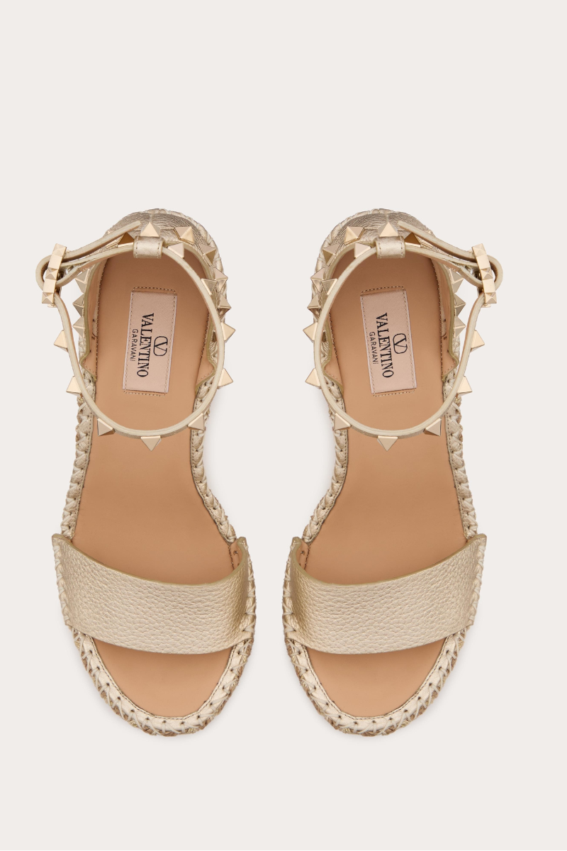 Rockstud Double Wedge Sandal-VALENTINO Garavani-Boyds Philadelphia