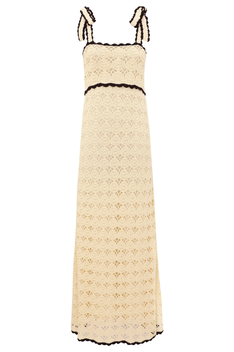 Aster Crochet Tie Midi Dress-ZIMMERMANN-Boyds Philadelphia