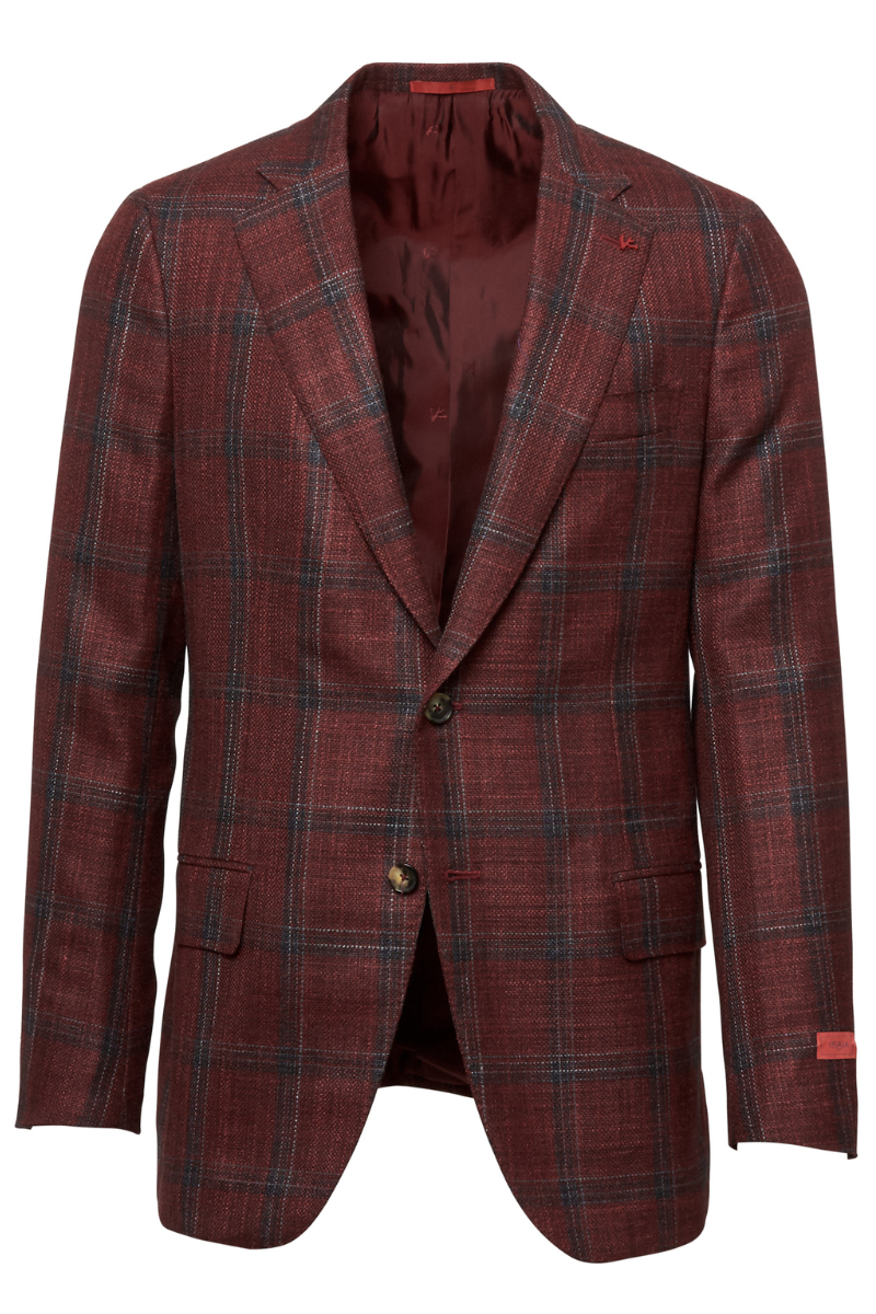 Textured Window Plaid Sport Jacket-ISAIA-Boyds Philadelphia