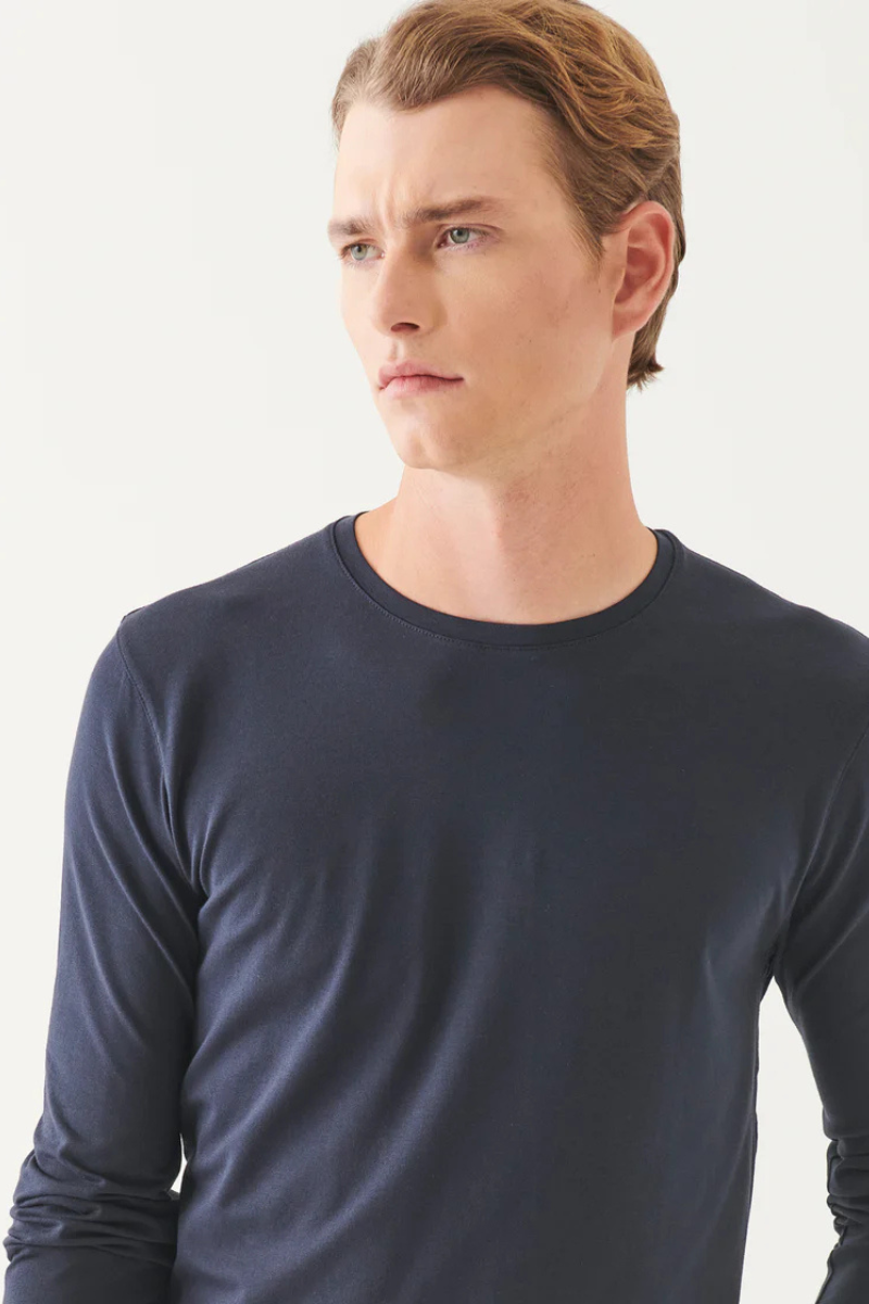 Pima Cotton Long Sleeve T-Shirt-Patrick Assaraf-Boyds Philadelphia