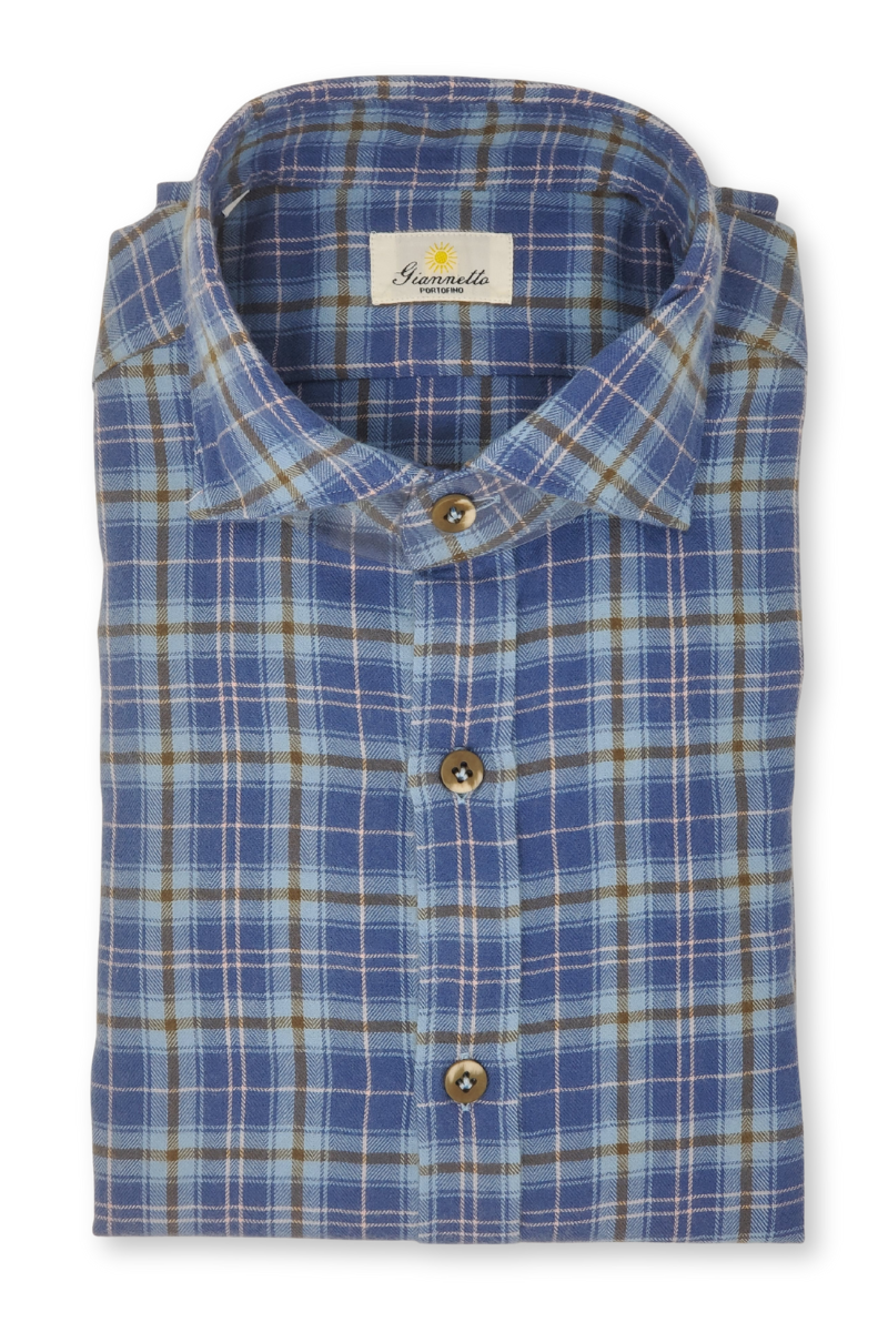Brushed Check Shirt-Giannetto Portofino-Boyds Philadelphia
