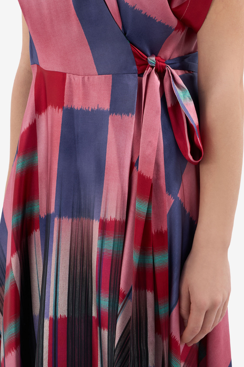 ADANASTR Silk Wrap Dress-Pierre-Louis Mascia-Boyds Philadelphia