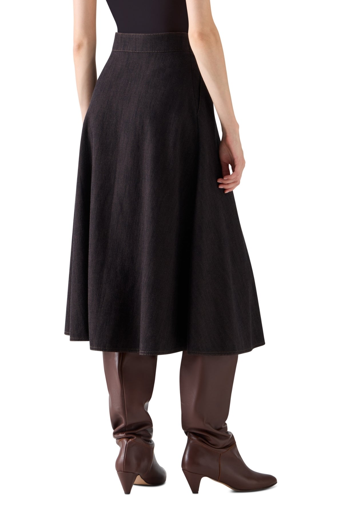 Winter Denim Midi Skirt-Akris Punto-Boyds Philadelphia