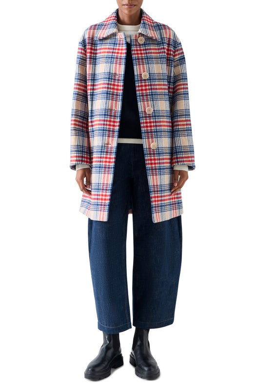 Lumberjack Plaid Overcoat-Akris Punto-Boyds Philadelphia