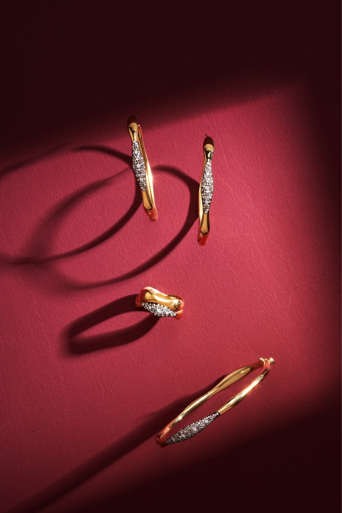 Yellow Gold and Diamond Earrings-Aponine-Boyds Philadelphia