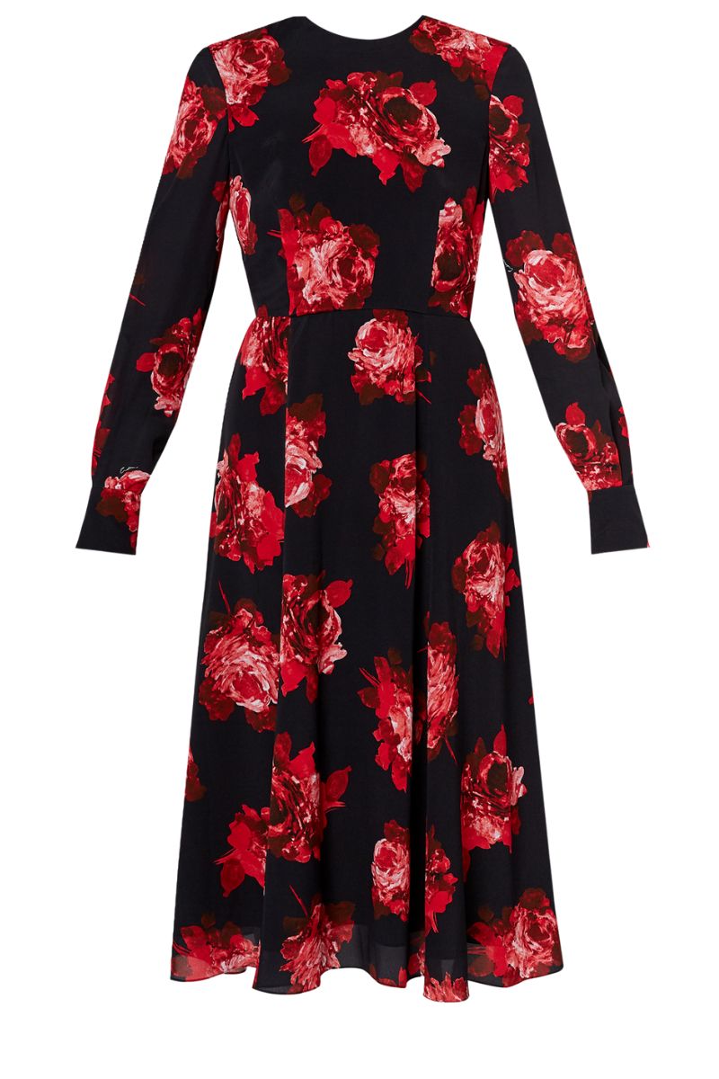 Long Sleeve Midi Dress by ERDEM Long Sleeve Midi Dress by ERDEM