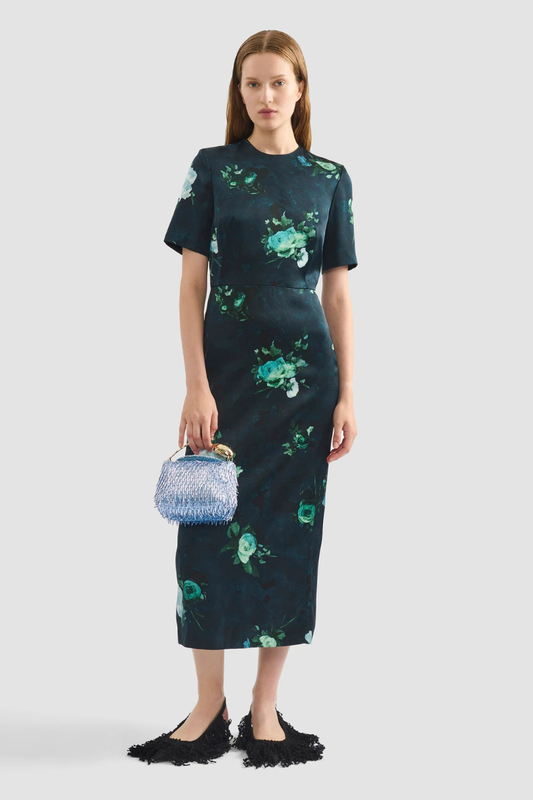 Floral Print Midi Dress-ERDEM-Boyds Philadelphia