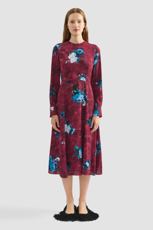 Floral Print Midi Dress-ERDEM-Boyds Philadelphia