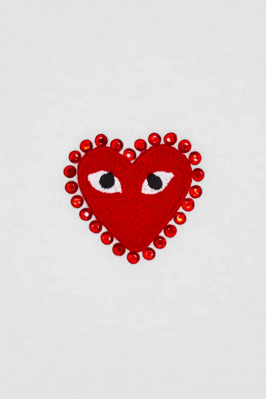 Red Rhinestone Heart T-Shirt-Comme des Garçons Play-Boyds Philadelphia